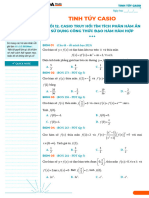 3 3 (Ngọc Huyền LB) Tinh túy CASIO - Buổi 12. Casio truy hồi tìm tích phân hàm ẩn sử dụng công thức đạo hàm hàm hợp