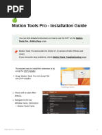 Motion Tools Pro Installation Guide | PDF