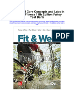 Fit and Well Core Concepts and Labs in Physical Fitness 11Th Edition Fahey Test Bank Full Chapter PDF