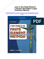 First Course in The Finite Element Method Si Version 5Th Edition Logan Solutions Manual Full Chapter PDF
