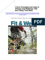 Fit and Well Core Concepts and Labs in Physical Fitness and Wellness 12Th Edition Fahey Test Bank Full Chapter PDF