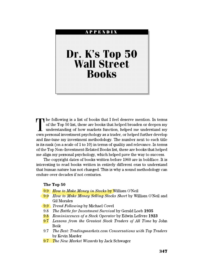 Top 50 Stock Market Books PDF