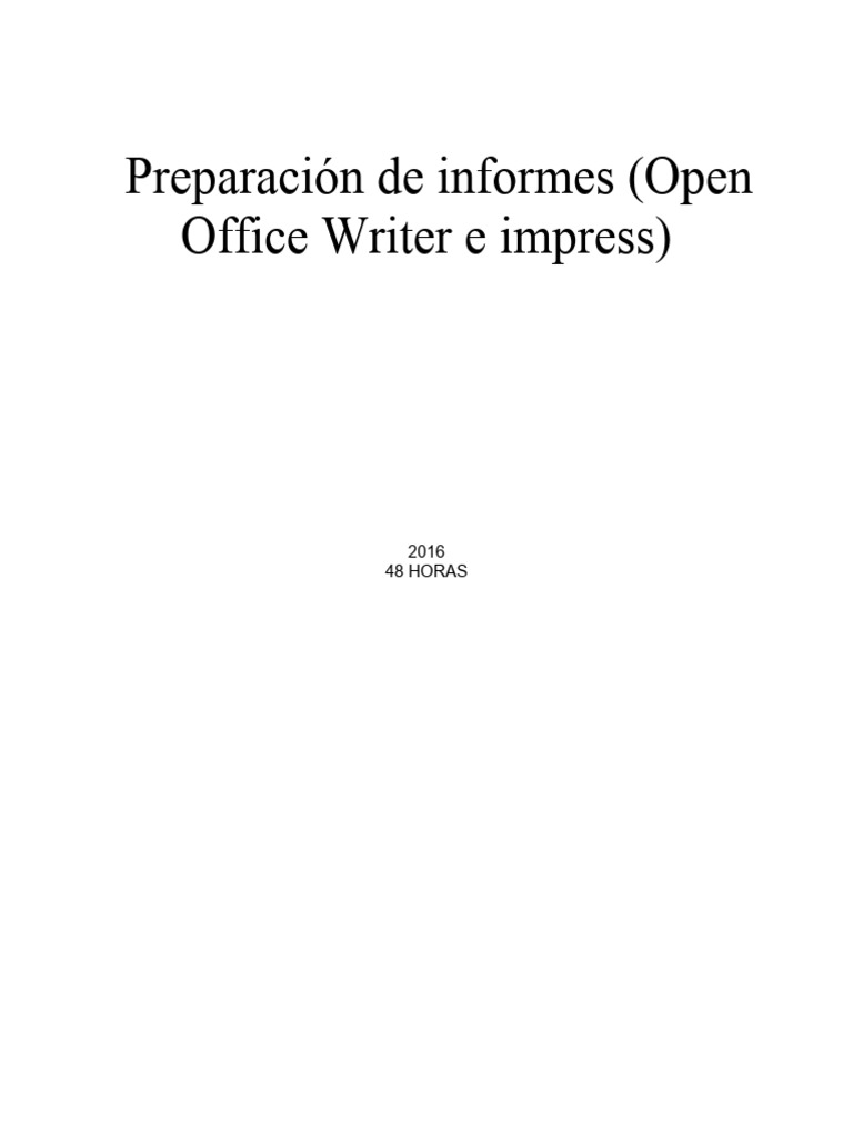 Preparaci n de informes open office writer e impress 48 pdf
