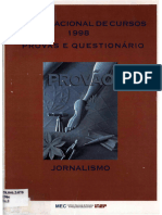 1998 - Prova e Relatório-Síntese Jornalismo