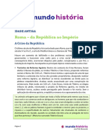 Roma - Da República Ao Império: Idade Antiga