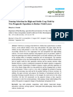 Nonstop Selection For High and Stable Crop Yield by Two Prognostic Equations To Reduce Yield Losses