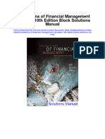Foundations of Financial Management Canadian 10Th Edition Block Solutions Manual Full Chapter PDF