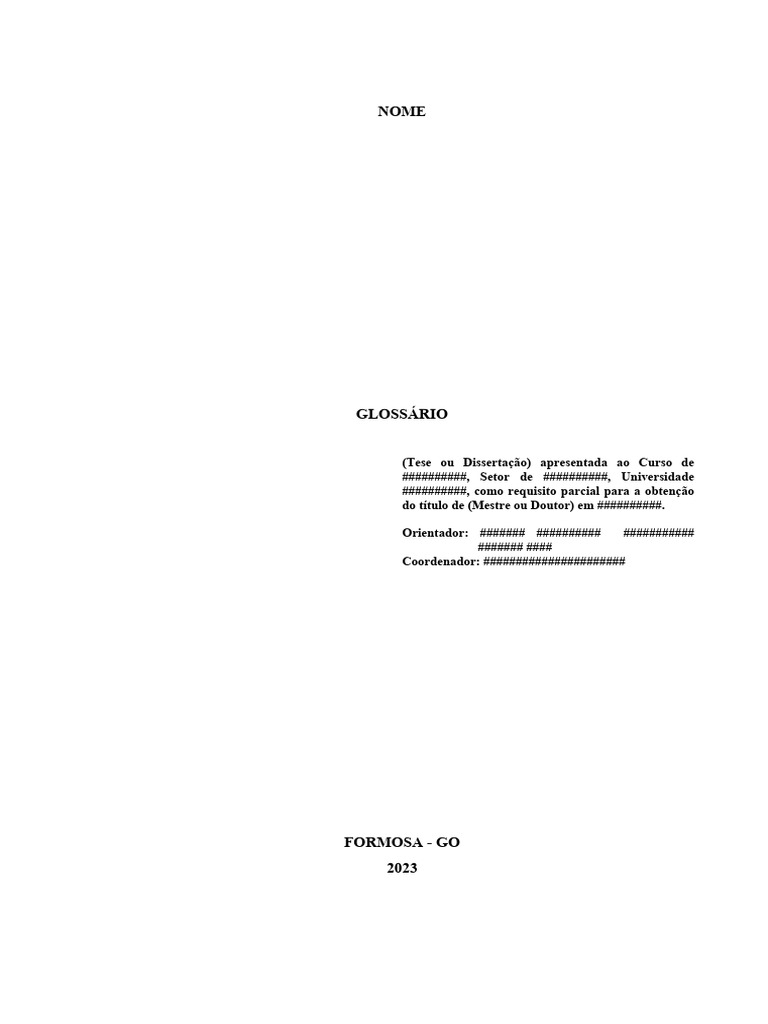 Modelo de Projeto Tese e Dissertacao | PDF