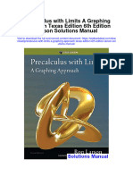 Precalculus With Limits A Graphing Approach Texas Edition 6Th Edition Larson Solutions Manual Full Chapter PDF