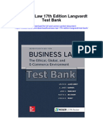 Business Law 17Th Edition Langvardt Test Bank Full Chapter PDF