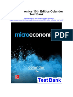 Download Microeconomics 10Th Edition Colander Test Bank full chapter pdf