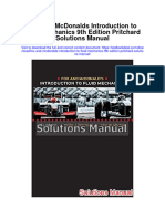 Fox and Mcdonalds Introduction To Fluid Mechanics 9Th Edition Pritchard Solutions Manual Full Chapter PDF