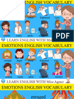 Emotions English Vocabulary With Picture Animations and Sentence Samples - Fun Learning English With Miss Agnez