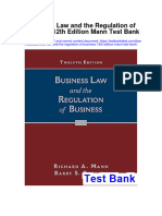 Ebook Business Law and The Regulation of Business 12Th Edition Mann Test Bank Full Chapter PDF