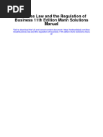 Ebook Business Law and The Regulation of Business 11Th Edition Mann Solutions Manual Full Chapter PDF