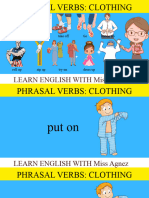 Phrasal Verbs Clothing With Picture Animations and Sentence Samples - Fun Learning English With Miss Agnez