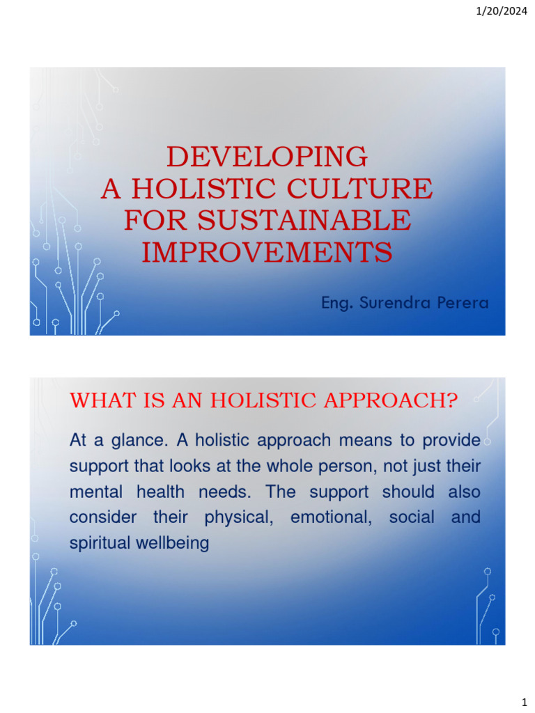 Holistic Approaches to Sustainable Development | PDF | Sustainability ...