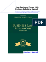 Ebook Business Law Texts and Cases 13Th Edition Clarkson Solutions Manual Full Chapter PDF