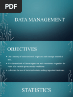 Mathematics in The Modern World Data Management