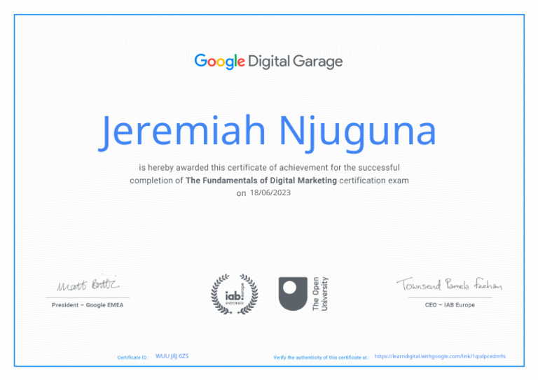 Google Digital Marketing Certification Pdf
