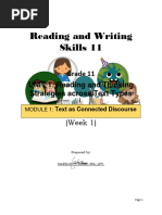 Module 1 Reading and Writing