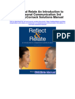 Reflect and Relate An Introduction To Interpersonal Communication 3Rd Edition Mccornack Solutions Manual Full Chapter PDF