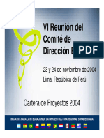 Cde6 - Presentacion - Cartera - Iirsa