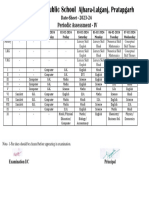 Time Table PA IV-1