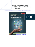 Fundamentals of Business Math Canadian 3Rd Edition Jerome Solutions Manual Full Chapter PDF