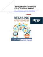 Retailing Management Canadian 5Th Edition Levy Solutions Manual Full Chapter PDF