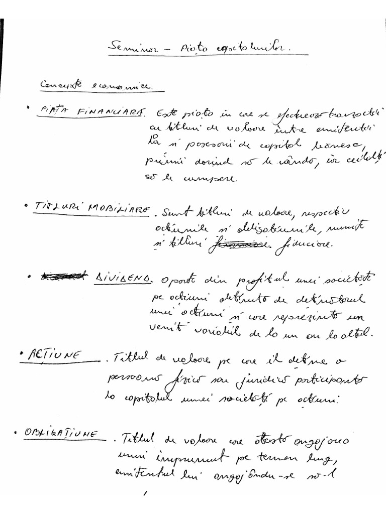 Seminar 2 Piata Capitalului PDF