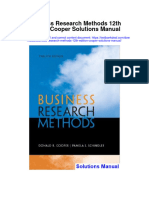 Ebook Business Research Methods 12Th Edition Cooper Solutions Manual Full Chapter PDF