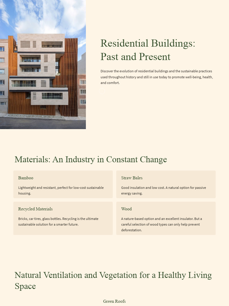 Residential Buildings Past and Present | PDF | Solar Energy | Building ...