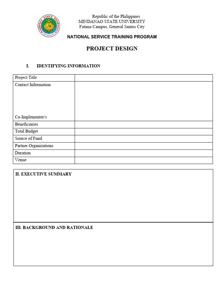 NSTP Project Design Overview | PDF