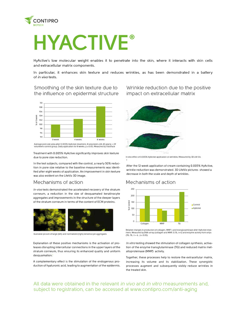 HyActive by Contipro | PDF | Extracellular Matrix | Solubility