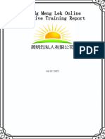 Dr. NG Meng Lek Online Cognitive Training Report