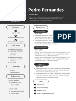 White and Black Minimal Professional Resume