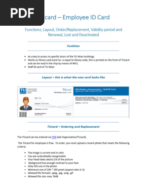 TUcard - Employee ID Card