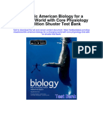 Scientific American Biology For A Changing World With Core Physiology 2Nd Edition Shuster Test Bank Full Chapter PDF