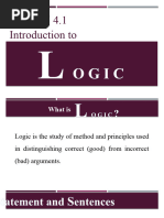 Lesson 4.1 Introduction To Logic