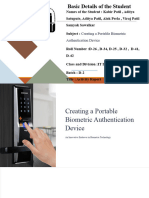 Creating A Portable Biometric Authentication Device