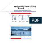 Ebook Calculus 10Th Edition Anton Solutions Manual Full Chapter PDF