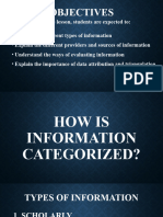 Types and Providers of Information