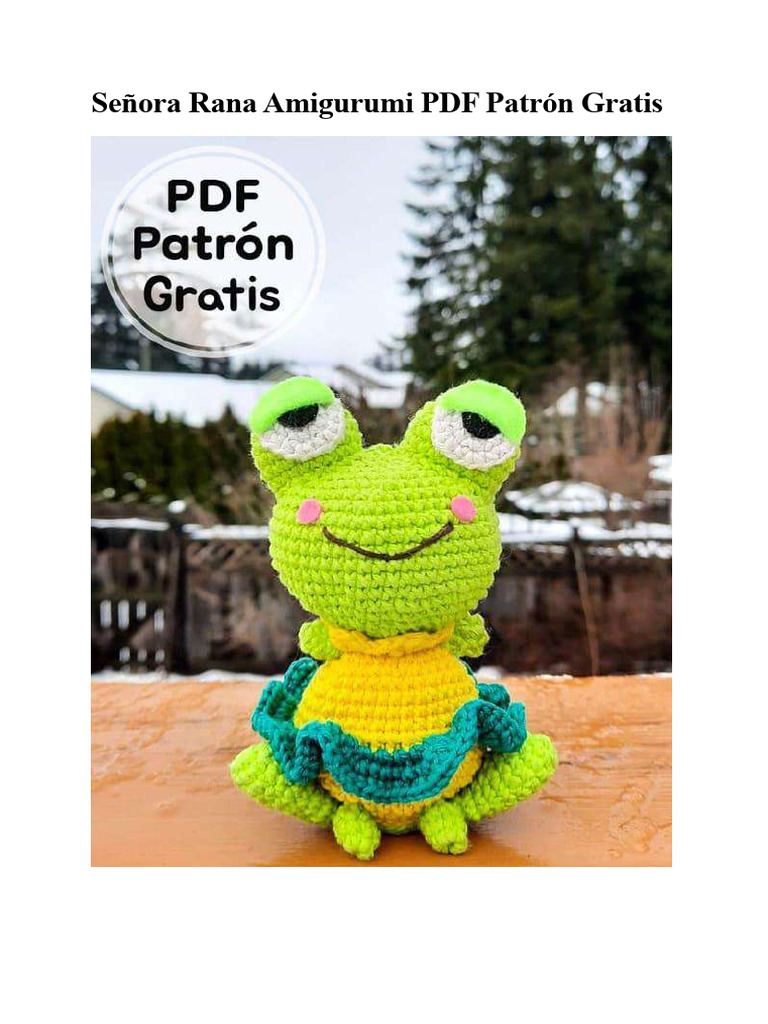 Senora-Rana-Amigurumi-PDF-Patron-Gratis | PDF | Amigurumi | Arte popular