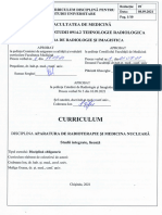 Curriculum Radiologie TR An 2 Aparatura RadTerapie Si MedNuc Rom