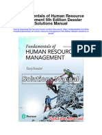 Fundamentals of Human Resource Management 5Th Edition Dessler Solutions Manual Full Chapter PDF