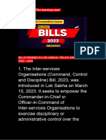 Bills Passed 2023, 2024 by Exampost