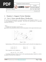 1 Number 1: Support Vector Machine: 1.1 Case 1: Linear Separable Binary Classification