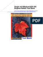 Ebook Calculus Single and Multivariable 6Th Edition Hughes Hallett Test Bank Full Chapter PDF