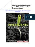 Fundamentals of Investments Valuation and Management 8Th Edition Jordan Solutions Manual Full Chapter PDF